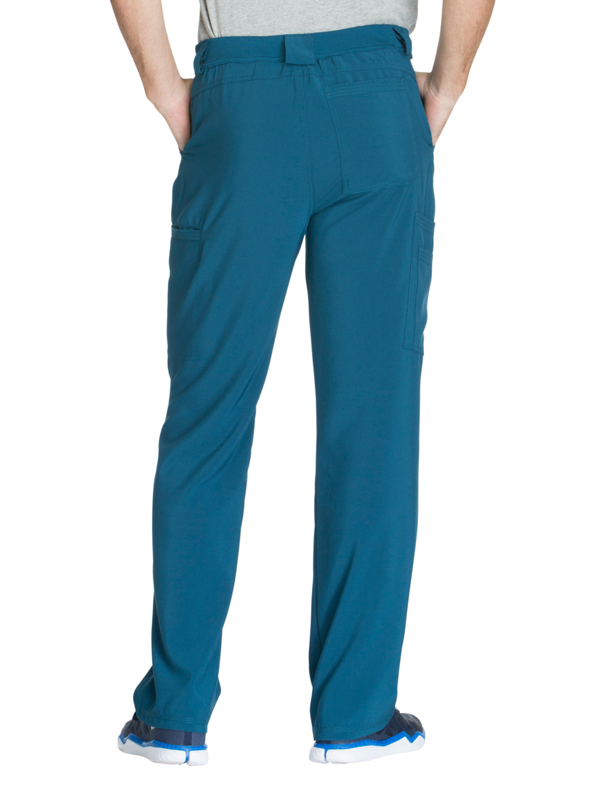 Men's Zip Fly Button Closure Tapered Leg Pant - CK200A - Caribbean Blue