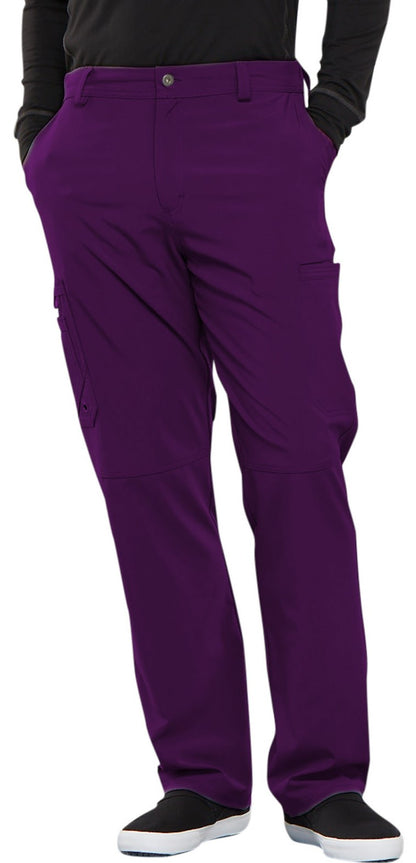 Men's Zip Fly Button Closure Tapered Leg Pant - CK200A - Eggplant