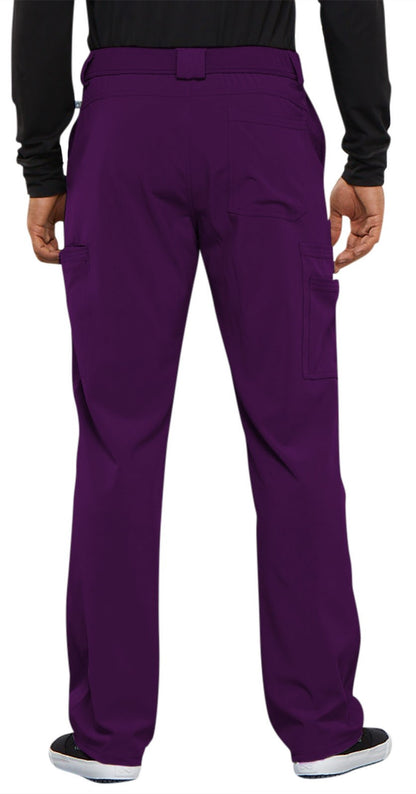 Men's Zip Fly Button Closure Tapered Leg Pant - CK200A - Eggplant