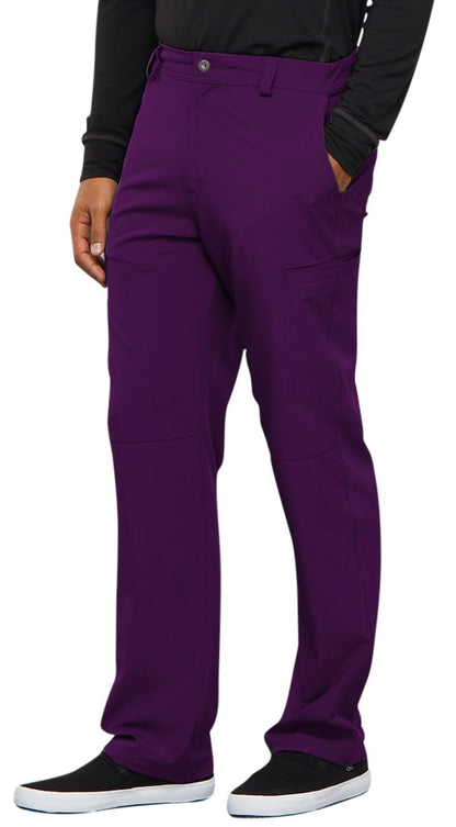 Men's Zip Fly Button Closure Tapered Leg Pant - CK200A - Eggplant