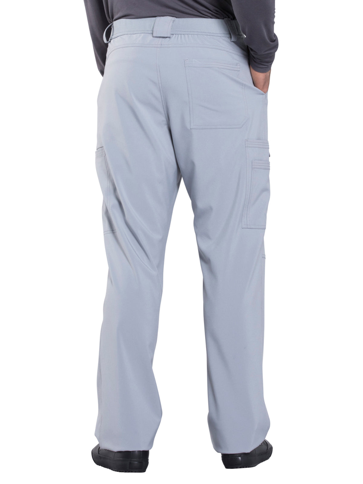 Men's Zip Fly Button Closure Tapered Leg Pant - CK200A - Grey