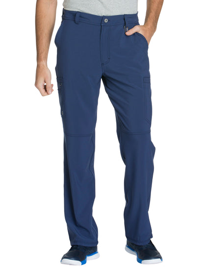 Men's Zip Fly Button Closure Tapered Leg Pant - CK200A - Navy