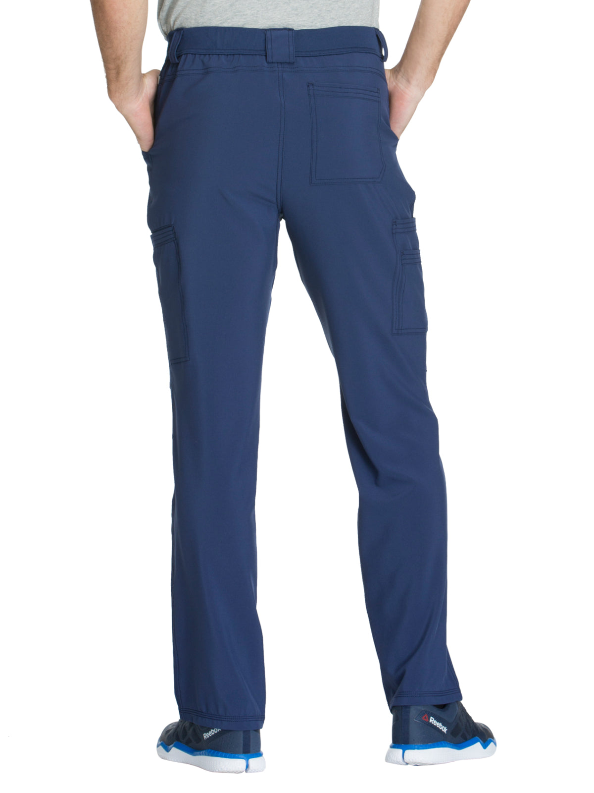 Men's Zip Fly Button Closure Tapered Leg Pant - CK200A - Navy