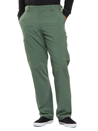 Men's Zip Fly Button Closure Tapered Leg Pant - CK200A - Olive