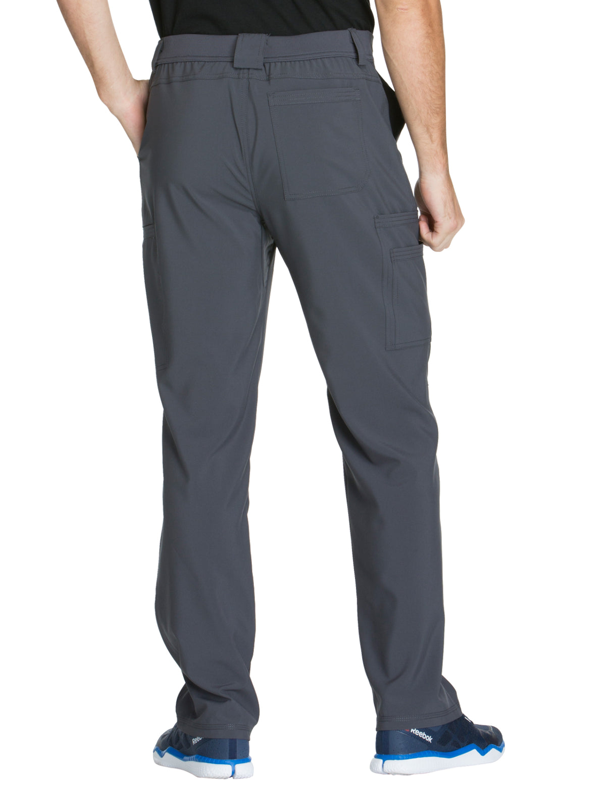 Men's Zip Fly Button Closure Tapered Leg Pant - CK200A - Pewter