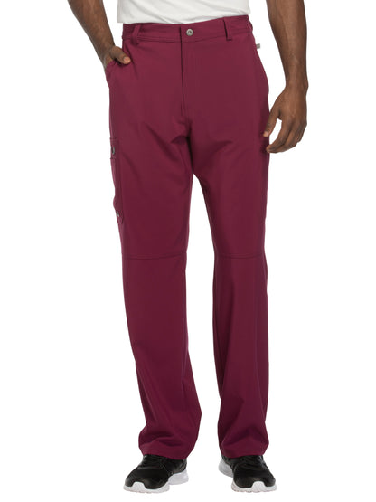 Men's Zip Fly Button Closure Tapered Leg Pant - CK200A - Wine