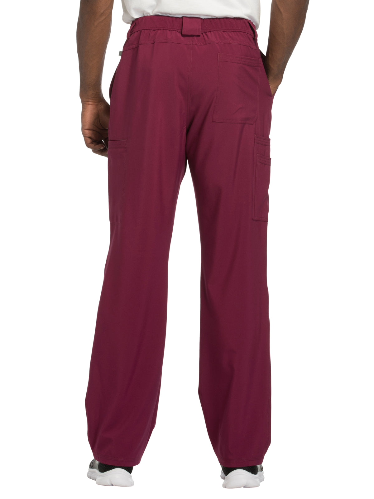 Men's Zip Fly Button Closure Tapered Leg Pant - CK200A - Wine