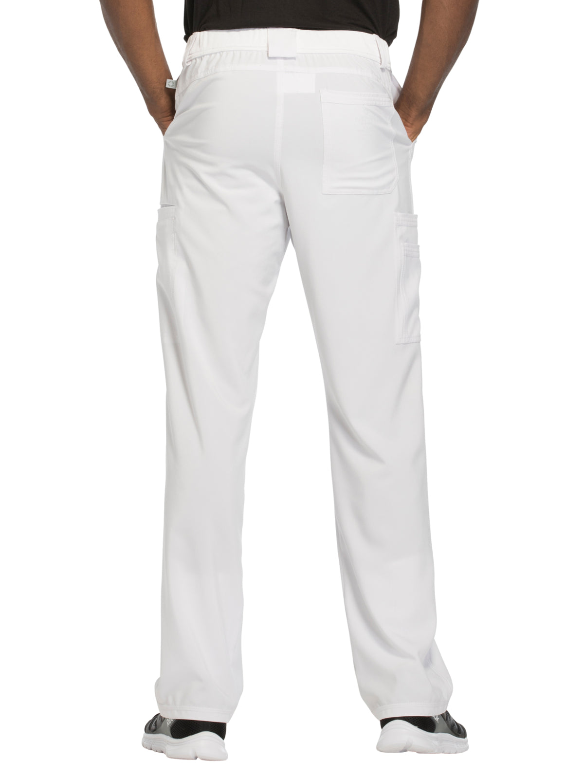 Men's Zip Fly Button Closure Tapered Leg Pant - CK200A - White