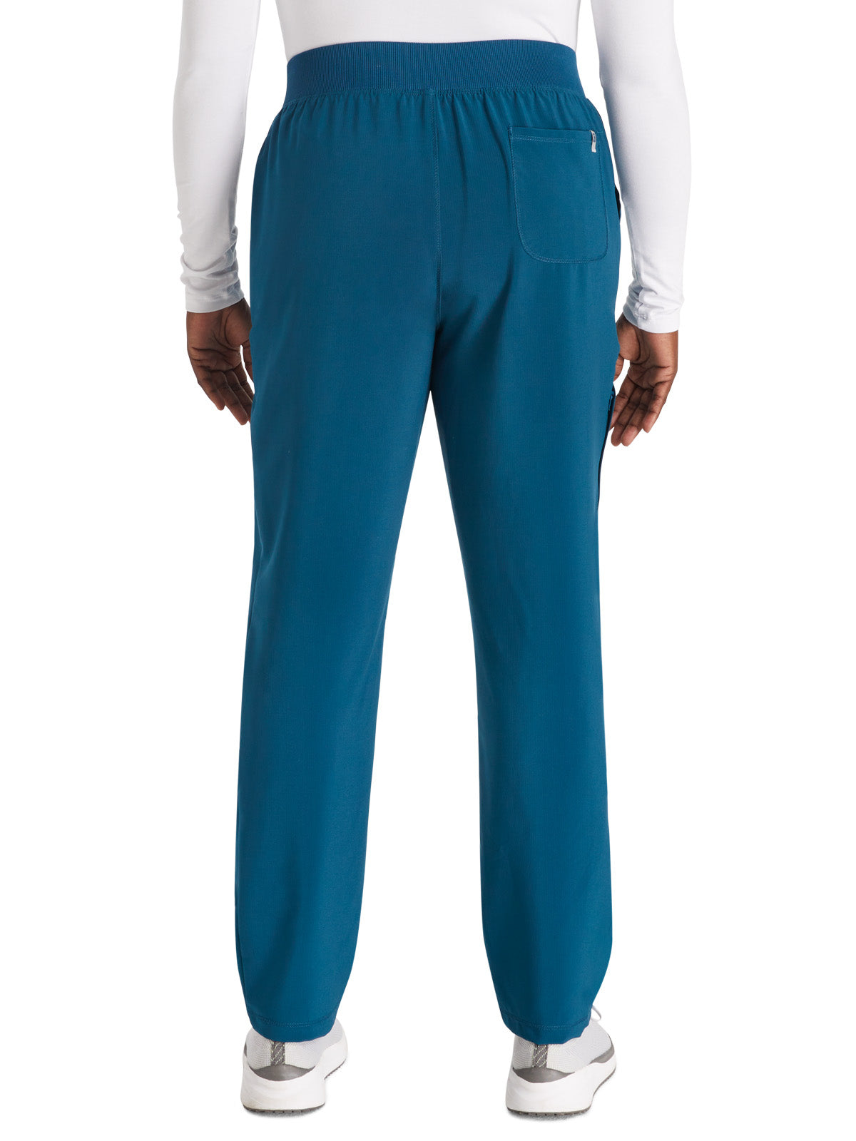 Women's Mid-Rise Tapered Leg Pant Pull-on Cargo - CK248A - Caribbean Blue