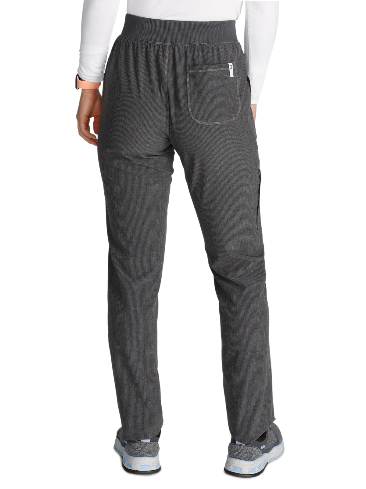 Women's Mid-Rise Tapered Leg Pant Pull-on Cargo - CK248A - Heather Pewter