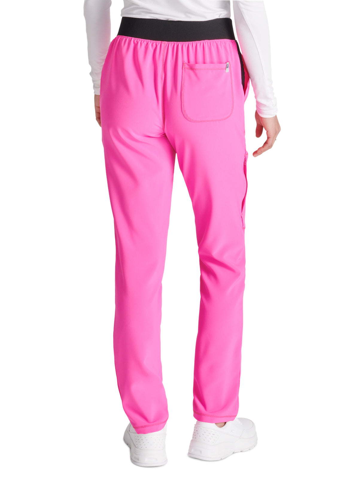 Women's Mid-Rise Tapered Leg Pant Pull-on Cargo - CK248A - Neon Pink