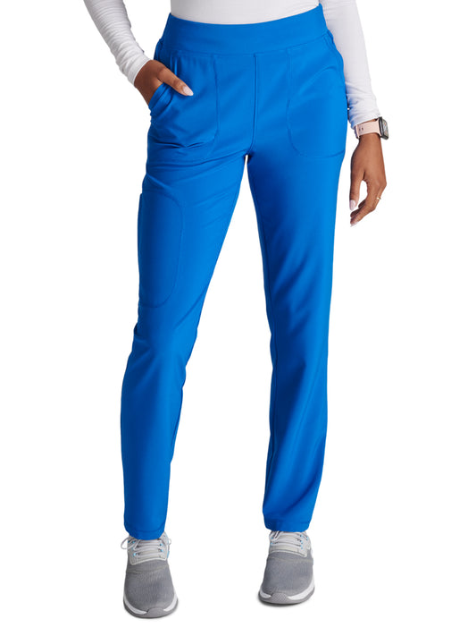 Women's Mid-Rise Tapered Leg Pant Pull-on Cargo - CK248A - Royal