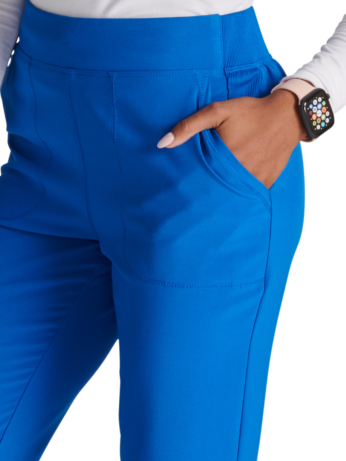 Women's Mid-Rise Tapered Leg Pant Pull-on Cargo - CK248A - Royal