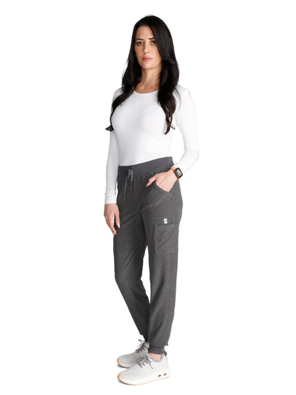 Women's Natural Rise Jogger - CK249A - Heather Pewter