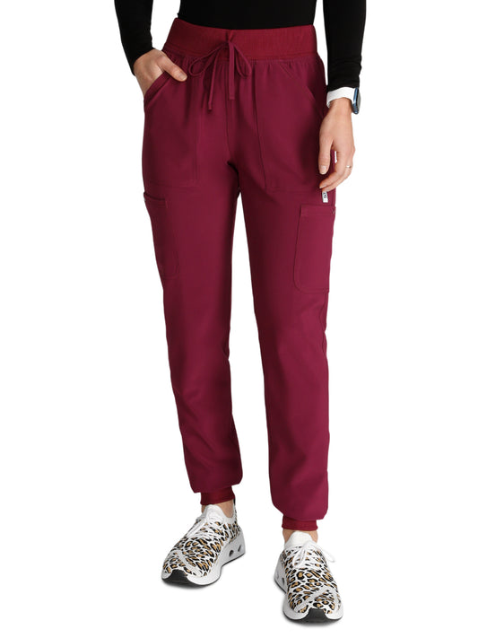 Women's Natural Rise Jogger - CK249A - Wine