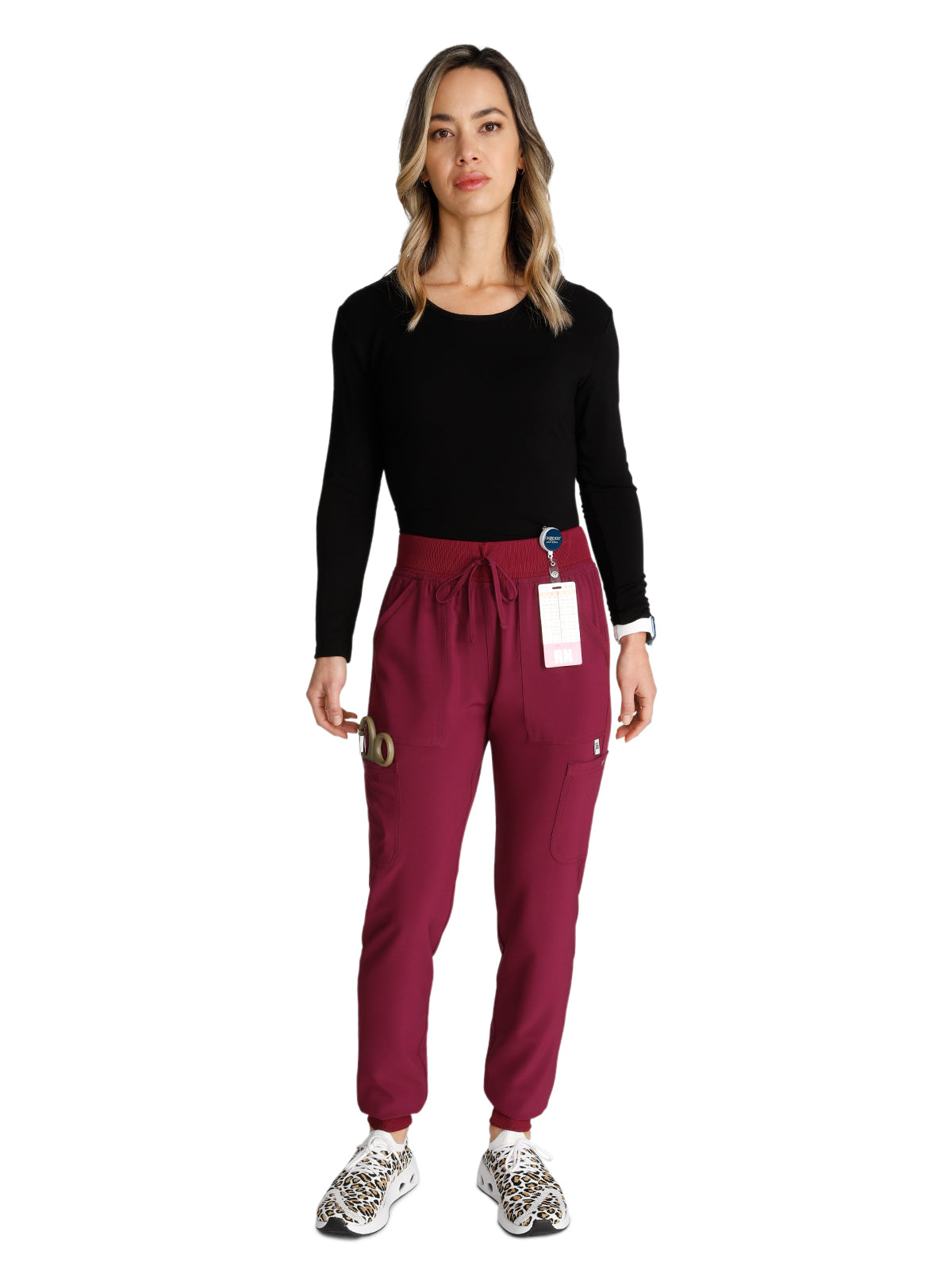 Women's Natural Rise Jogger - CK249A - Wine