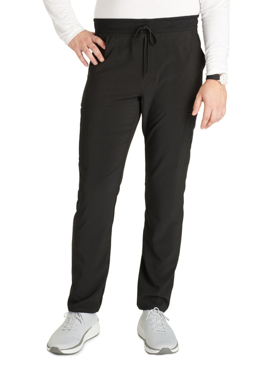 Men's Tapered Leg Scrub Pant - CK252A - Black