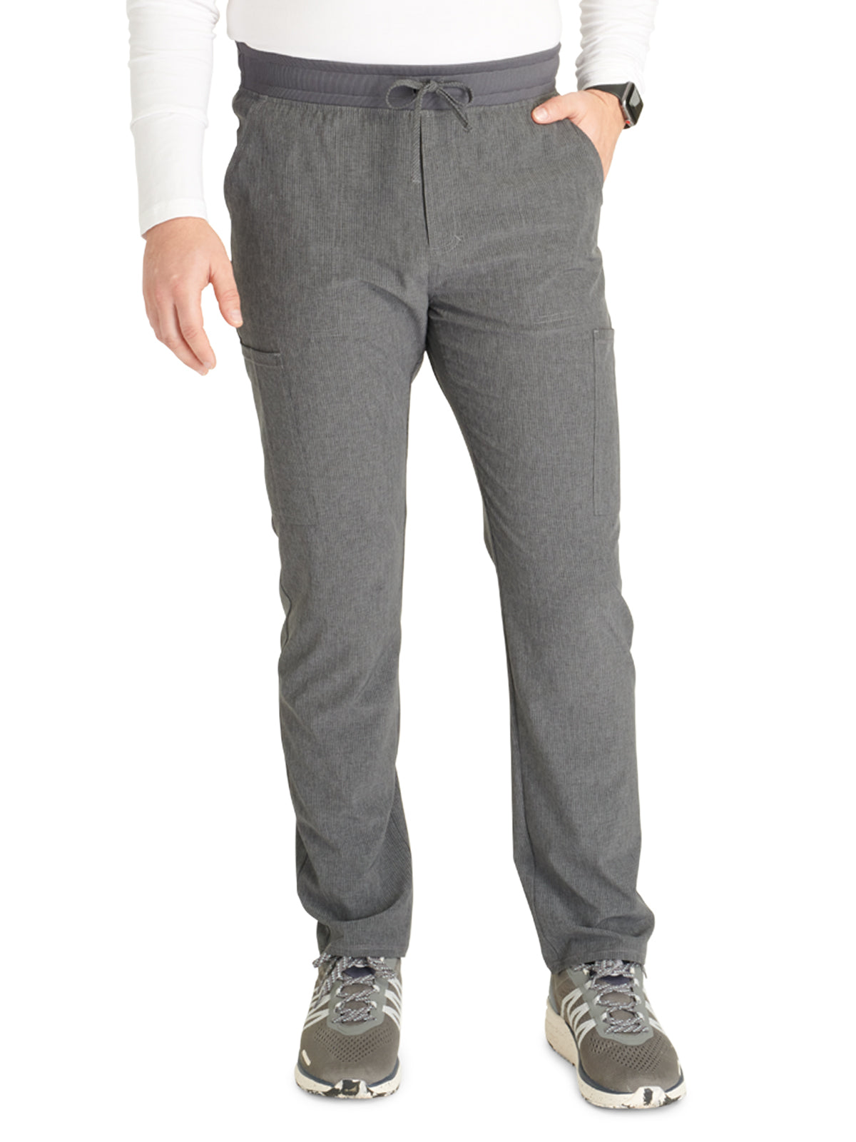 Men's Tapered Leg Scrub Pant - CK252A - Heather Pewter