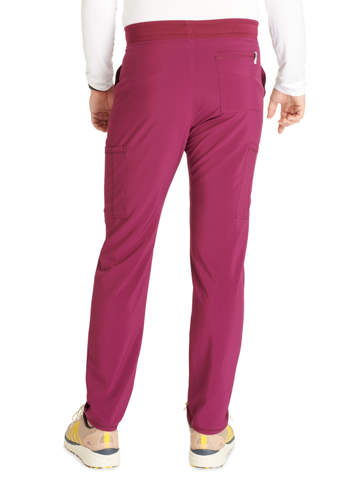 Men's Tapered Leg Scrub Pant - CK252A - Wine