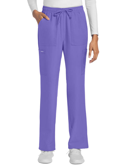 Women's 4-Pocket Drawstring Cargo Pant - CK272A - Electric Lavender