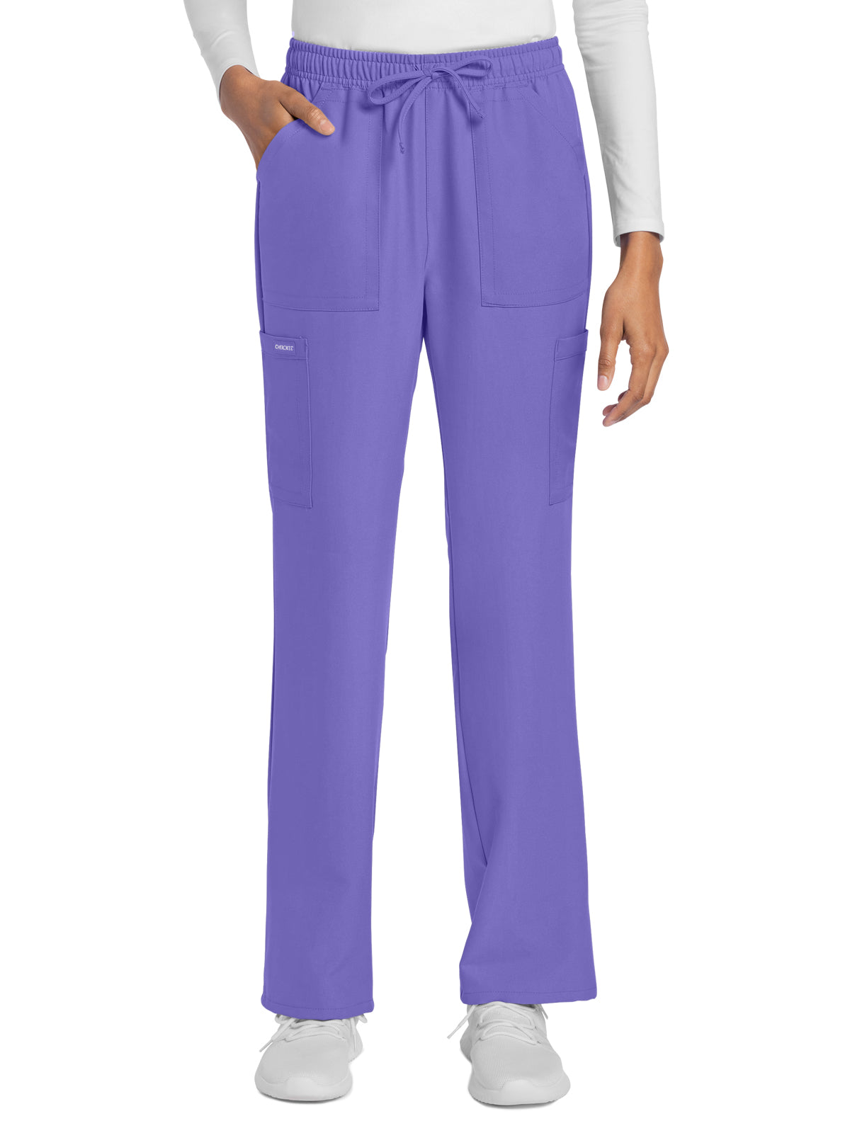 Women's 4-Pocket Drawstring Cargo Pant - CK272A - Electric Lavender