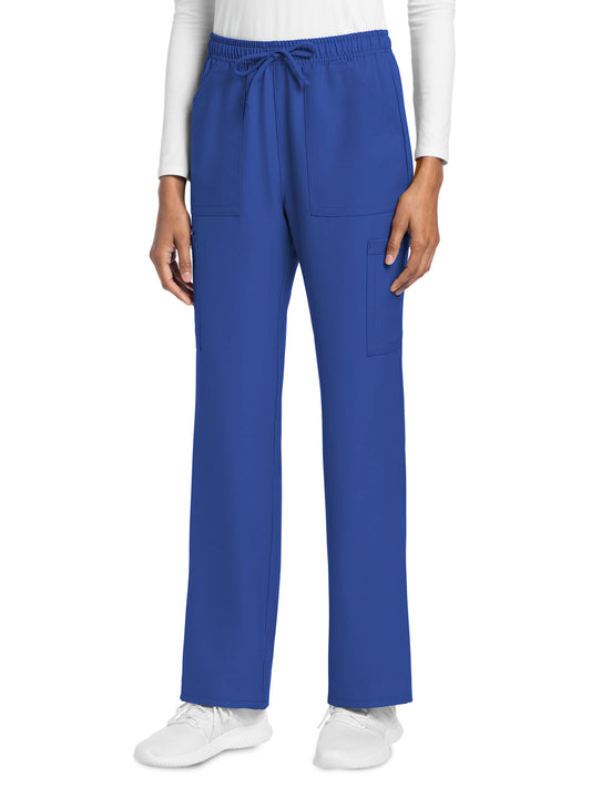 Women's 4-Pocket Drawstring Cargo Pant - CK272A - Galaxy Blue