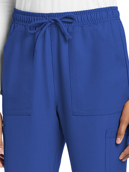 Women's 4-Pocket Drawstring Cargo Pant - CK272A - Galaxy Blue