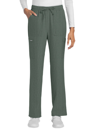 Women's 4-Pocket Drawstring Cargo Pant - CK272A - Heather Forest Moss