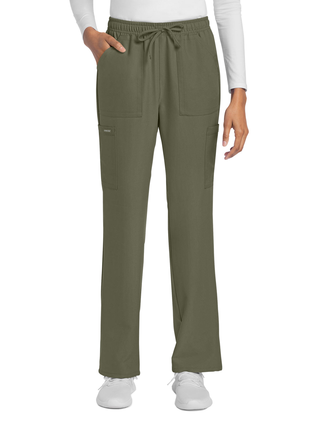 Women's 4-Pocket Drawstring Cargo Pant - CK272A - Olive