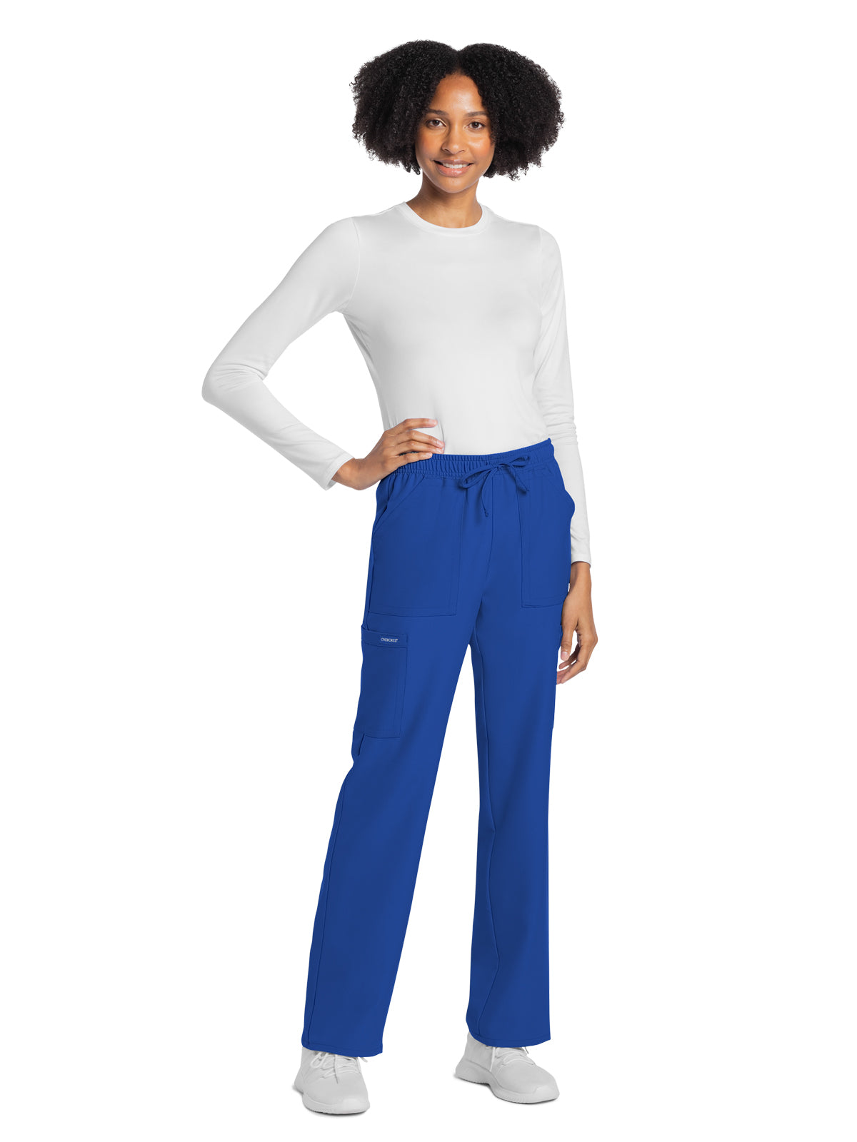 Women's 4-Pocket Drawstring Cargo Pant - CK272A - Royal