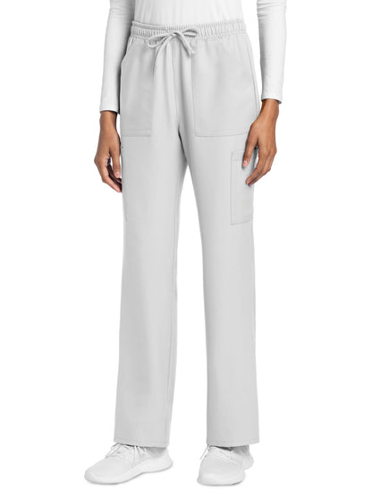 Women's 4-Pocket Drawstring Cargo Pant - CK272A - White