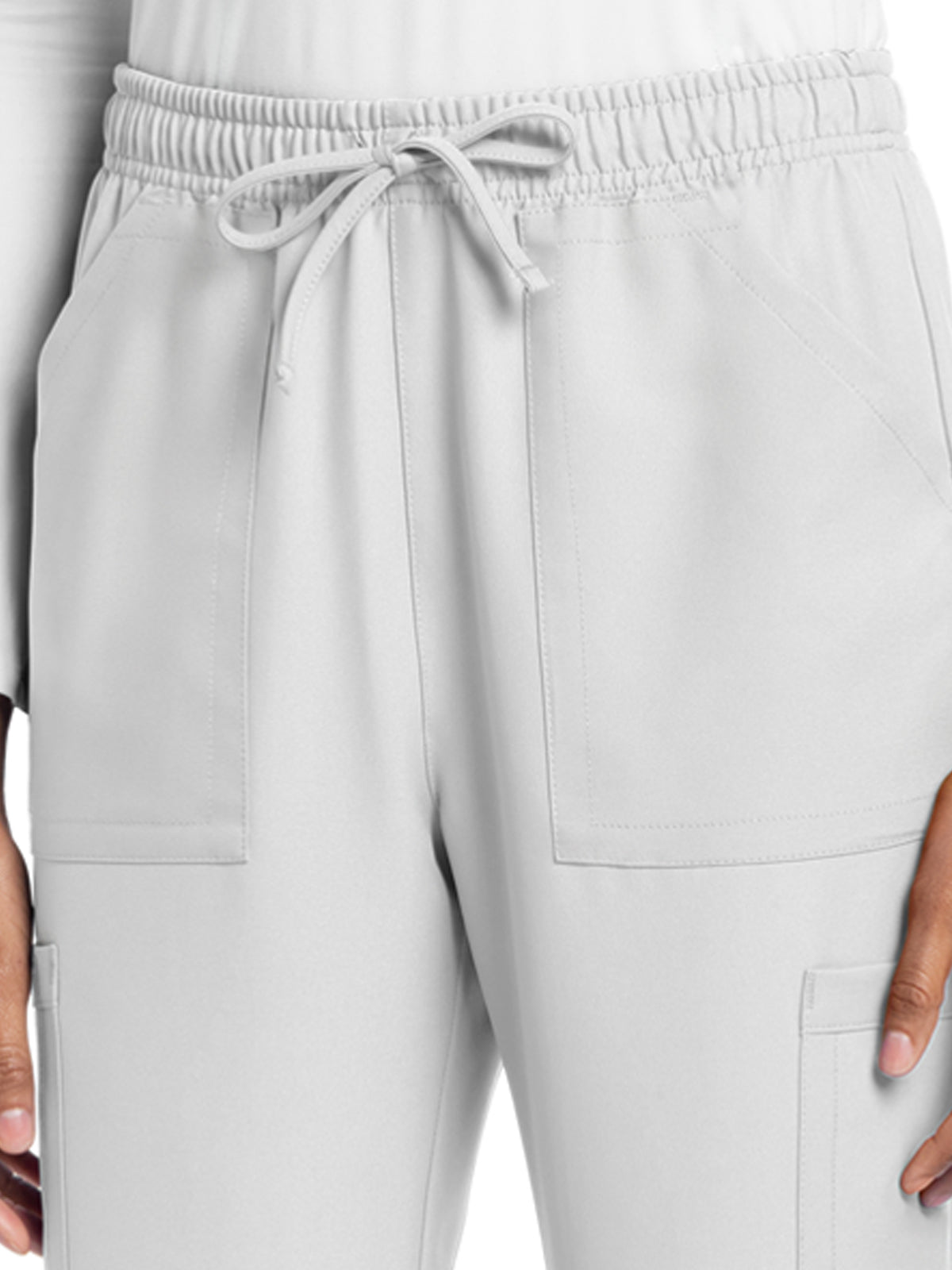 Women's 4-Pocket Drawstring Cargo Pant - CK272A - White