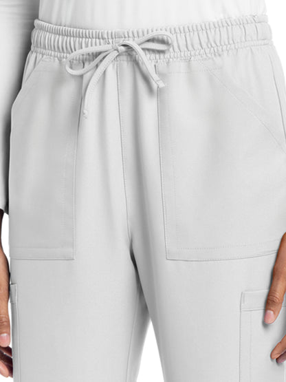 Women's 4-Pocket Drawstring Cargo Pant - CK272A - White