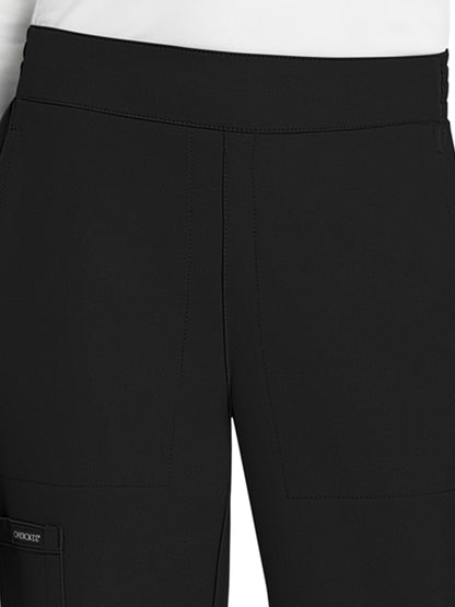 Women's 5-Pocket Mid Rise Jogger - CK273A - Black