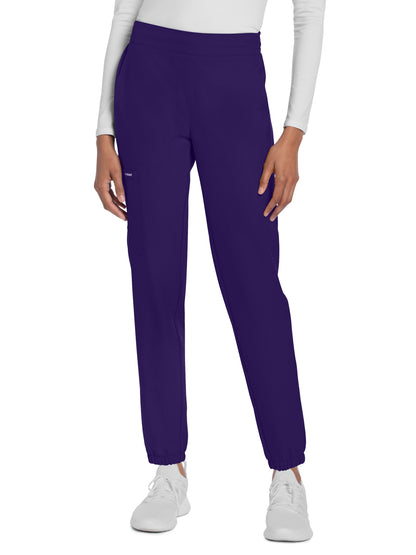 Women's 5-Pocket Mid Rise Jogger - CK273A - Grape