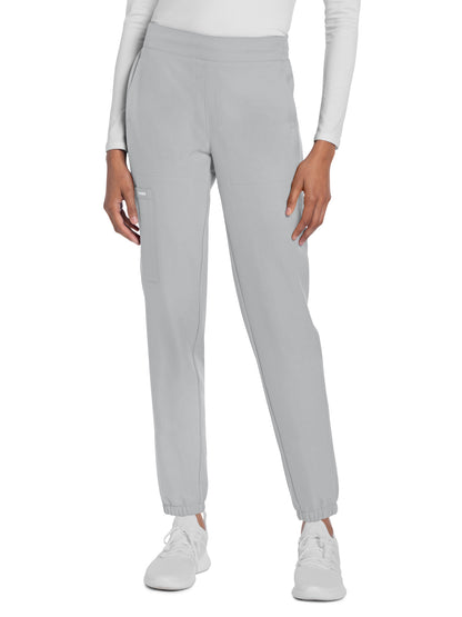 Women's 5-Pocket Mid Rise Jogger - CK273A - Grey