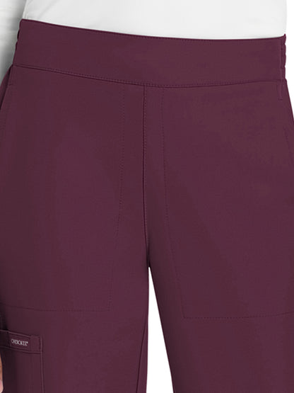 Women's 5-Pocket Mid Rise Jogger - CK273A - Wine