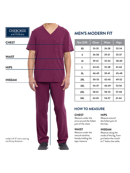 Men's 4-Pocket Mid Rise Jogger Pant - CK278A - Wine