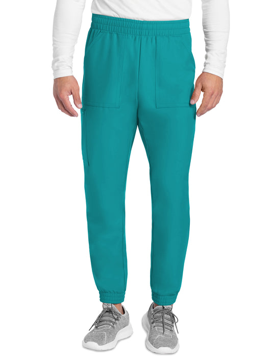 Men's 4-Pocket Mid Rise Jogger Pant - CK278A - Teal Blue