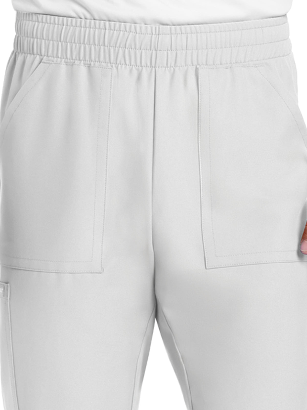Men's 4-Pocket Mid Rise Jogger Pant - CK278A - White