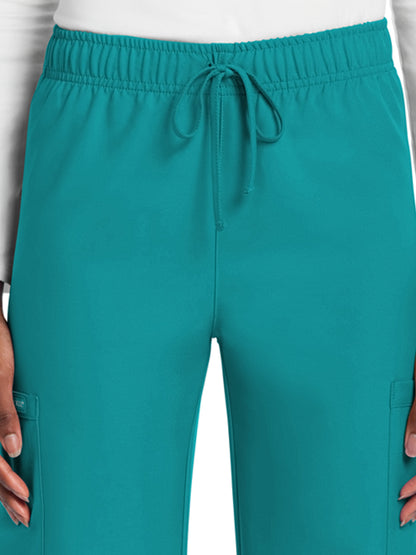 Unisex 3-Pocket Mid Rise Drawstring Pant - CK280A - Teal Blue