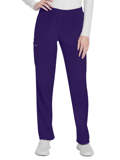 Women's 3-Pocket Mid Rise Cargo Pant - CK281A - Grape
