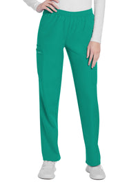 Women's 3-Pocket Mid Rise Cargo Pant - CK281A - Teal Blue