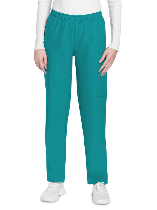 Women's 3-Pocket Mid Rise Cargo Pant - CK281A - Teal Blue