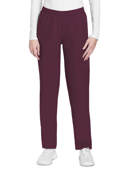 Women's 3-Pocket Mid Rise Cargo Pant - CK281A - Wine