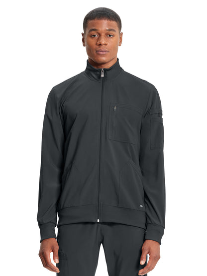 Men's 5-Pocket Zip Front Jacket - CK305A - Black
