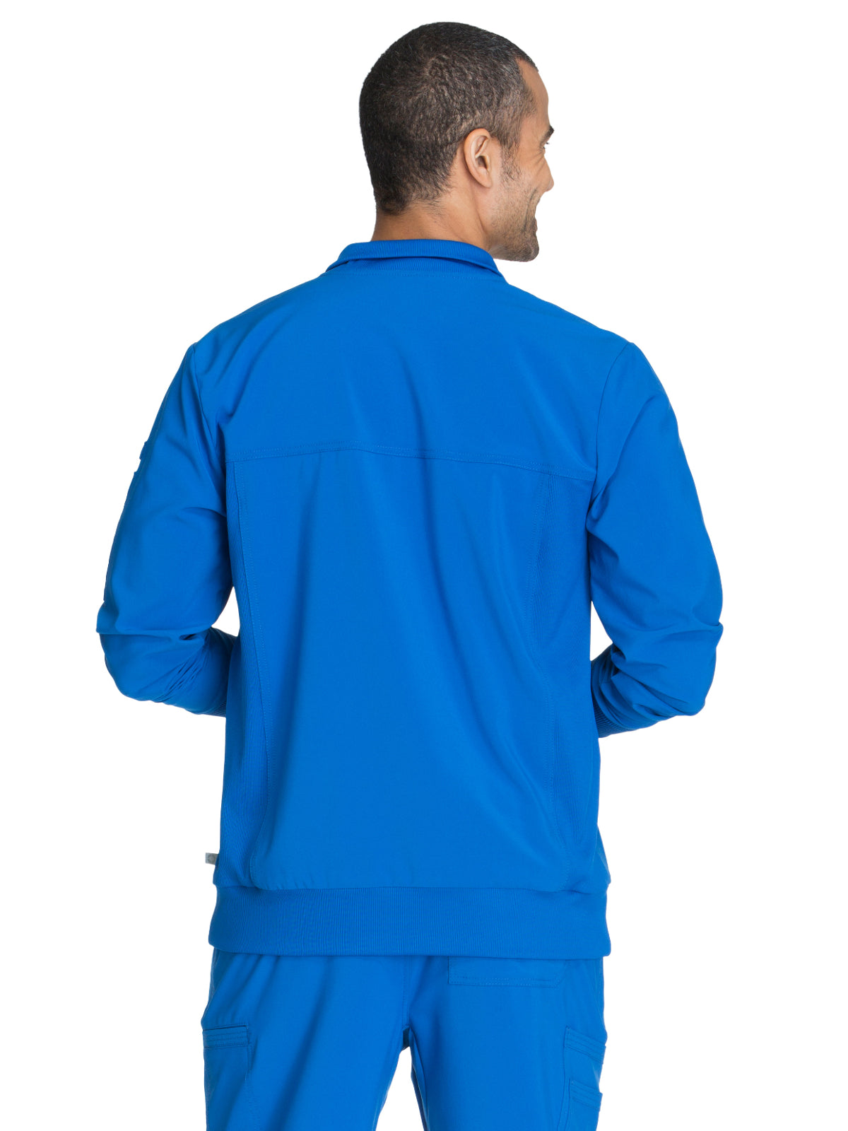 Men's 5-Pocket Zip Front Scrub Jacket - CK305A - Royal