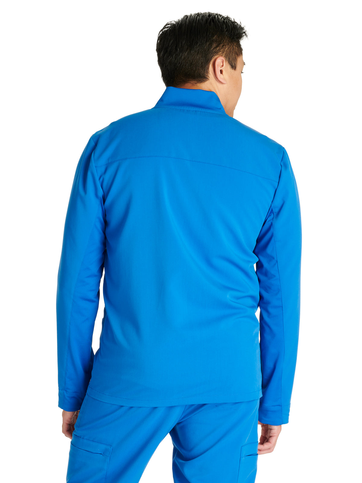 Men's Zip Front Scrub Jacket - CK329A - Royal