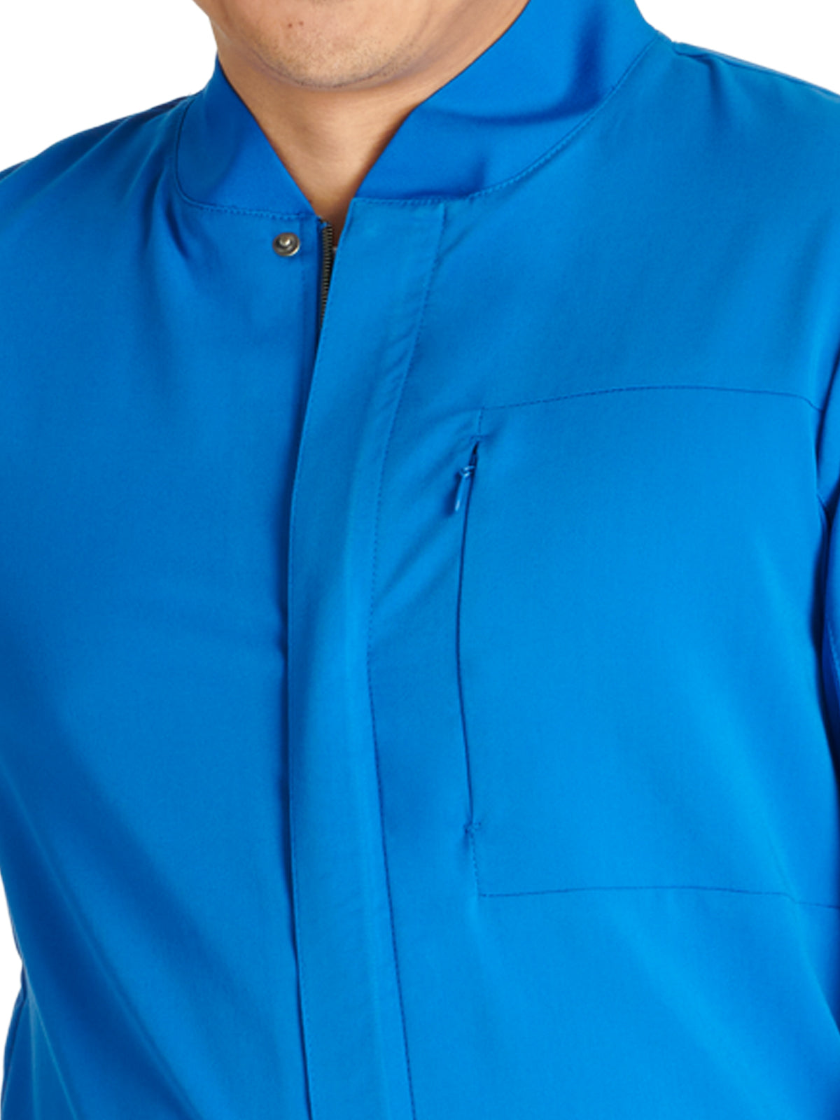 Men's Zip Front Scrub Jacket - CK329A - Royal