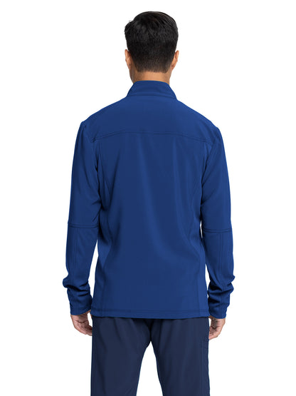 Men's Stand-up Collar Zip Front Jacket - CK332A - Galaxy Blue